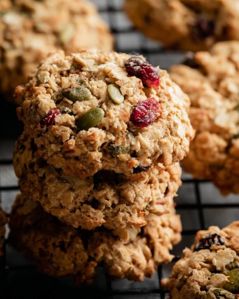 No Sugar Added Healthy Breakfast Cookies with Dried Fruit and Nuts Recipe