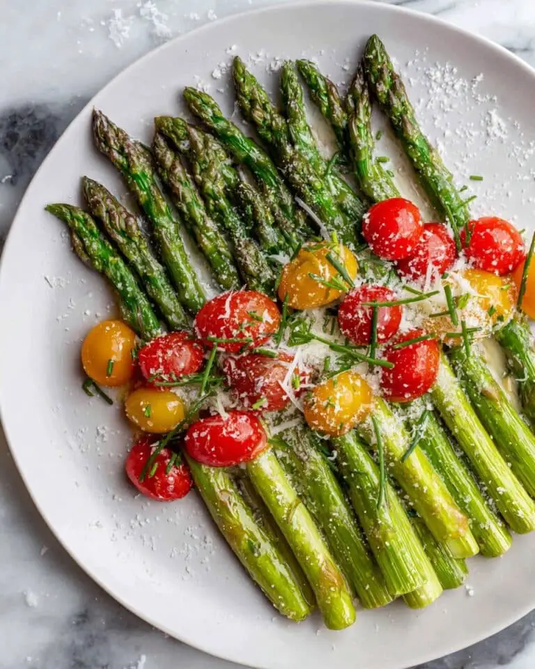 Cheesy Asparagus with Tomatoes Recipe