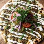 Smashed Falafel Wrap with Garlic Tahini Sauce Recipe