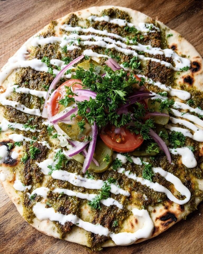 Smashed Falafel Wrap with Garlic Tahini Sauce Recipe