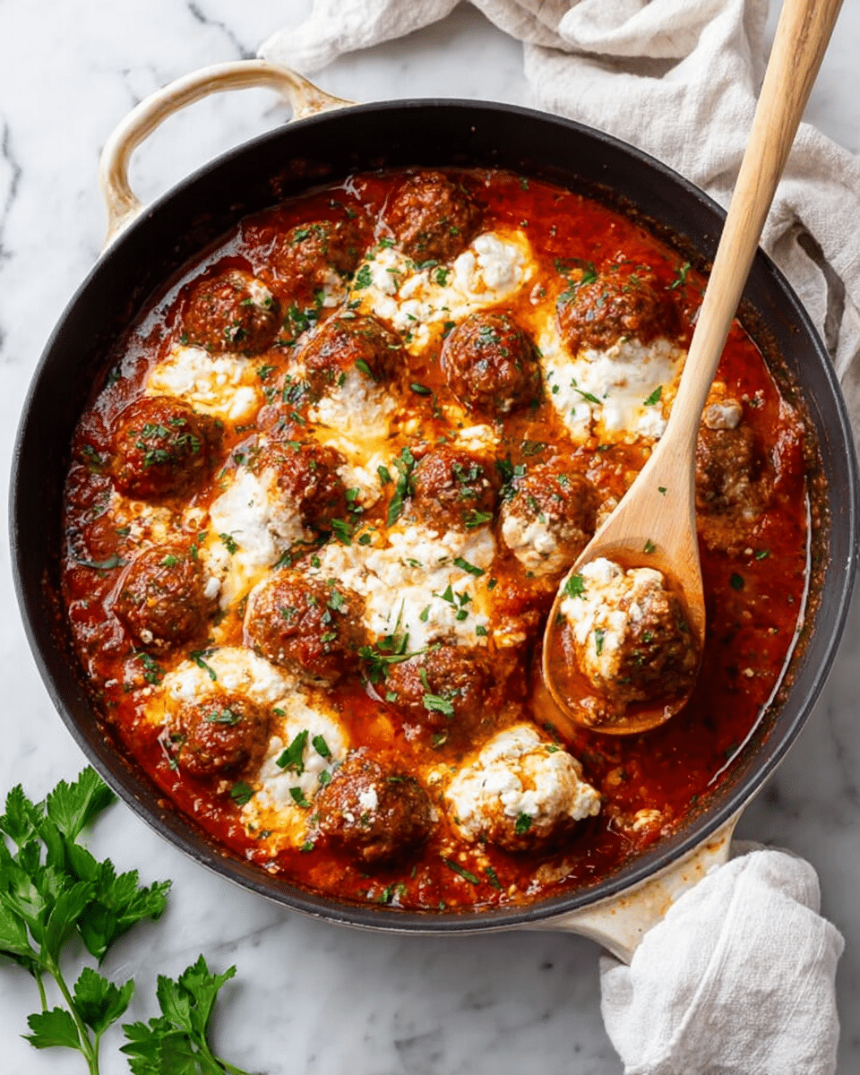 Herb Ricotta Meatballs in Marinara Sauce Recipe