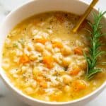 Lemon Orzo Chickpea Soup Recipe