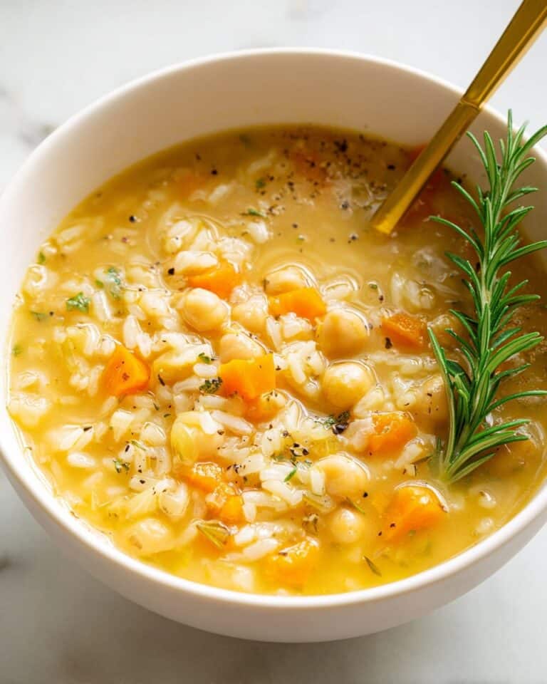 Lemon Orzo Chickpea Soup Recipe