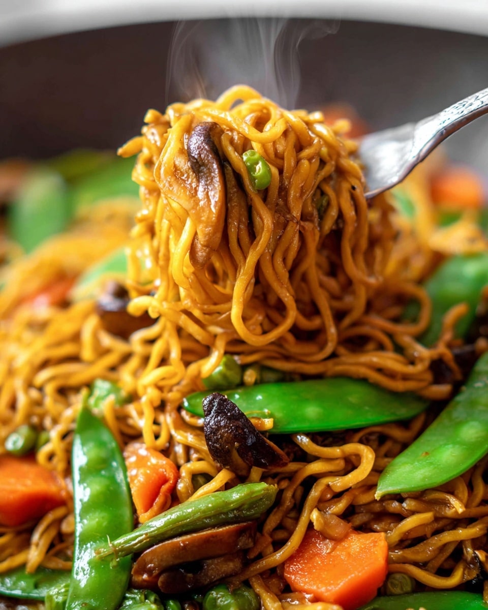 Ramen Noodle Stir Fry with Vegetables and Sesame Ginger Sauce Recipe