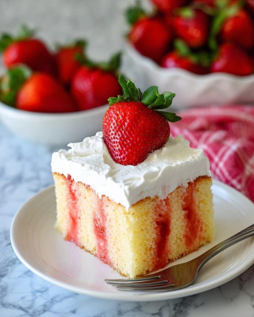 Strawberry Jello Poke Cake Recipe