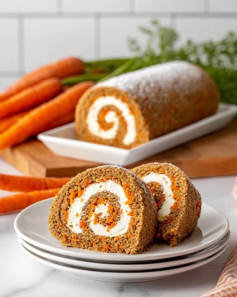 Carrot Cake Roll with Cream Cheese Filling Recipe