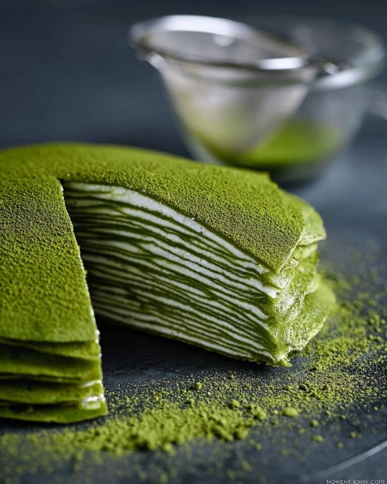 Matcha Mille Crepe Cake