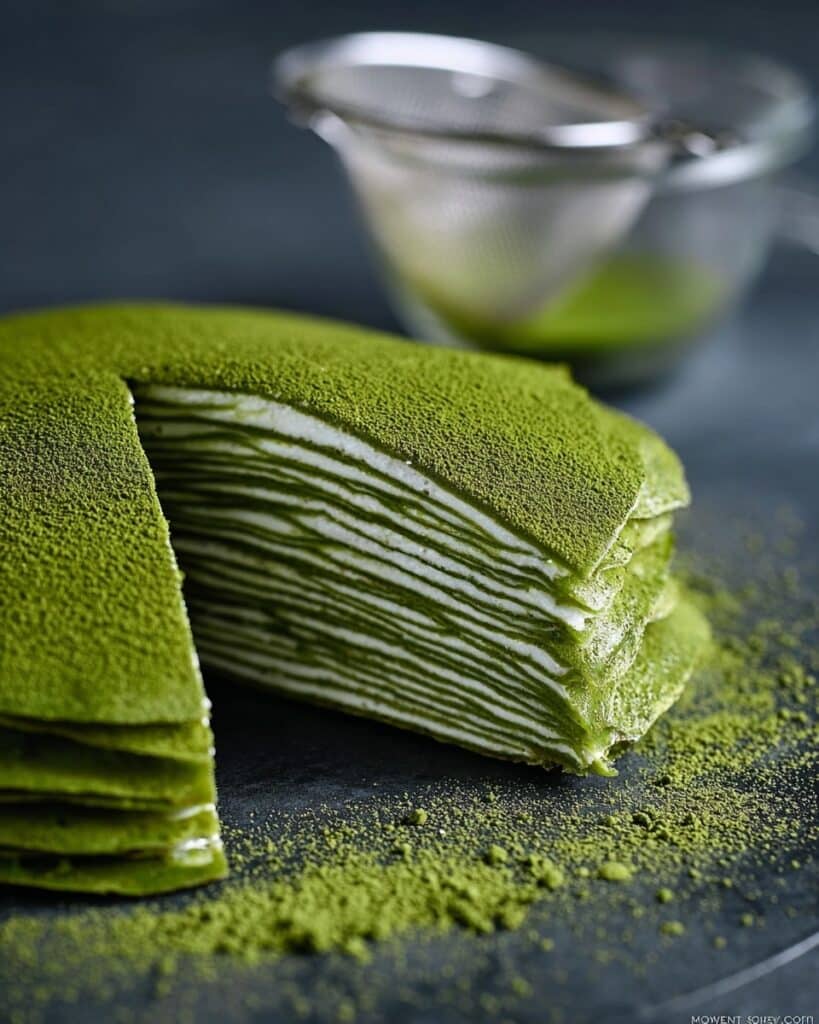 Matcha Mille Crepe Cake