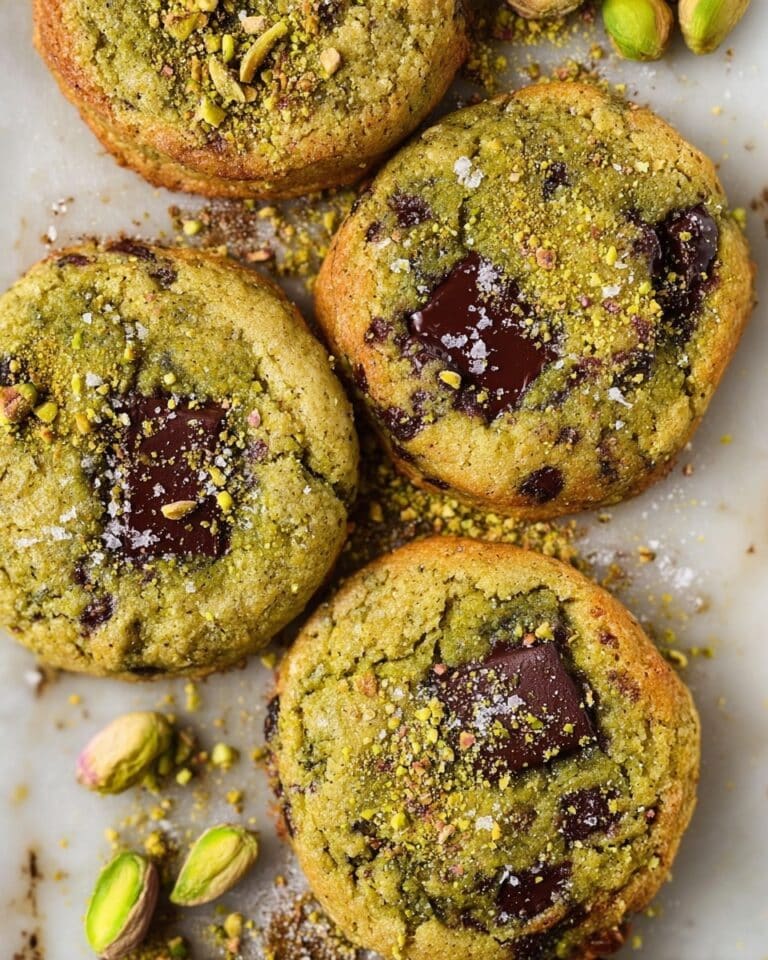 Salted Pistachio Chocolate Chunk Cookies