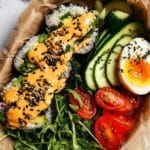 Onigirazu – Japanese Sushi Rice Sandwich with Fresh Vegetables and Spicy Mayo Recipe