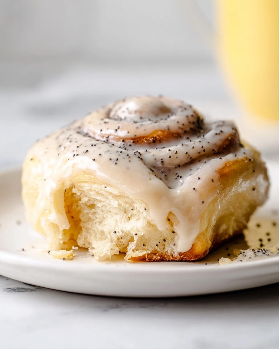 Lemon Poppy Seed Rolls with Cream Cheese Frosting Recipe