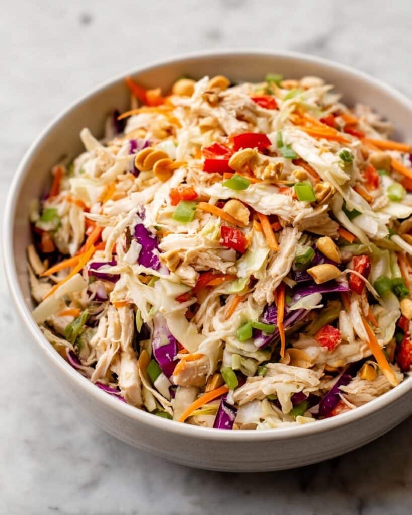 Thai Chicken Salad with Peanut Dressing Recipe