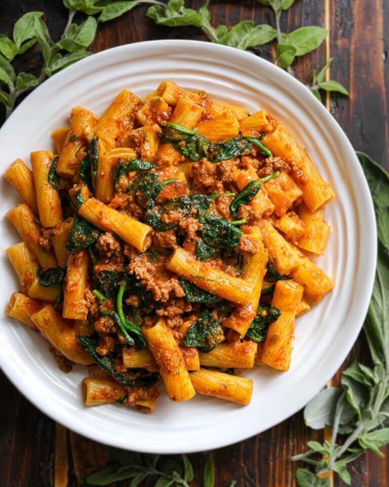 Creamy Sausage Rigatoni Skillet Recipe