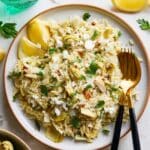 Easy Lemon Artichoke Orzo Salad Recipe