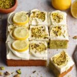 Lemon Pistachio Matcha Cake with Cream Cheese Frosting Recipe