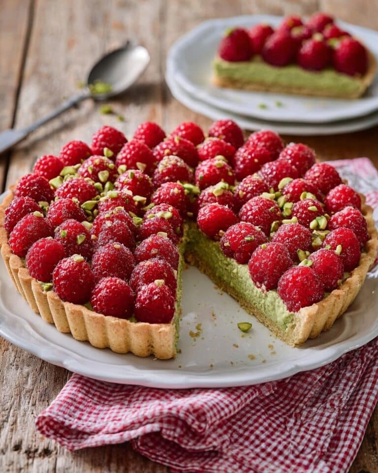 Raspberry Pistachio Frangipane Tart Recipe