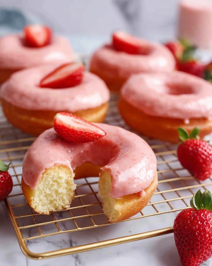 Strawberry Cream Donuts (Small Batch) Recipe