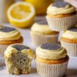 Lemon Poppy Seed Cupcakes with Poppy Seed Pudding Recipe