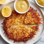 Schnitzel Latkes with Ginger Apple Sauce and Lemon Aioli Recipe