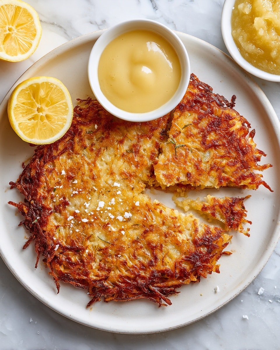 Schnitzel Latkes with Ginger Apple Sauce and Lemon Aioli Recipe