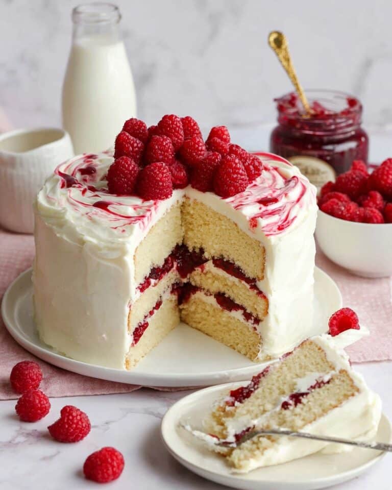 White Chocolate Raspberry Cake Recipe
