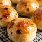Classic Hot Cross Buns with Raisins and Spices Recipe