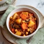 Hearty Vegetable Potato Stew with Mushrooms and Chickpeas Recipe