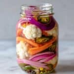 Quick Pickled Vegetables Radishes, Carrots, Cauliflower, Onion, and Jalapenos Recipe