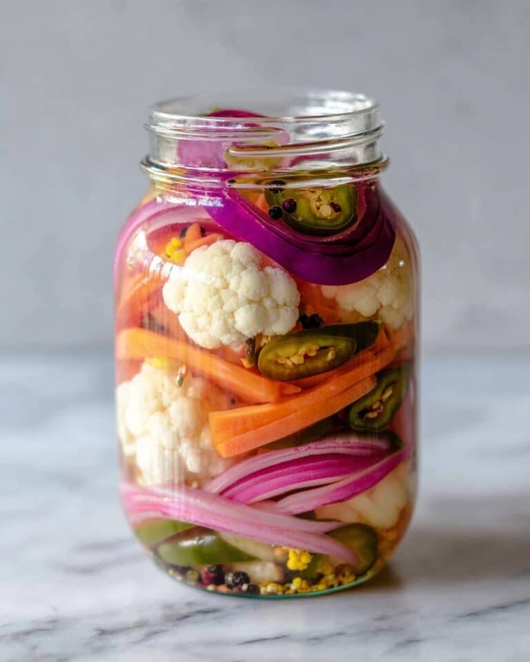 Quick Pickled Vegetables Radishes, Carrots, Cauliflower, Onion, and Jalapenos Recipe
