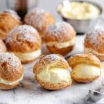 Vanilla Bean Cream Puffs with Craquelin and Diplomat Cream Recipe