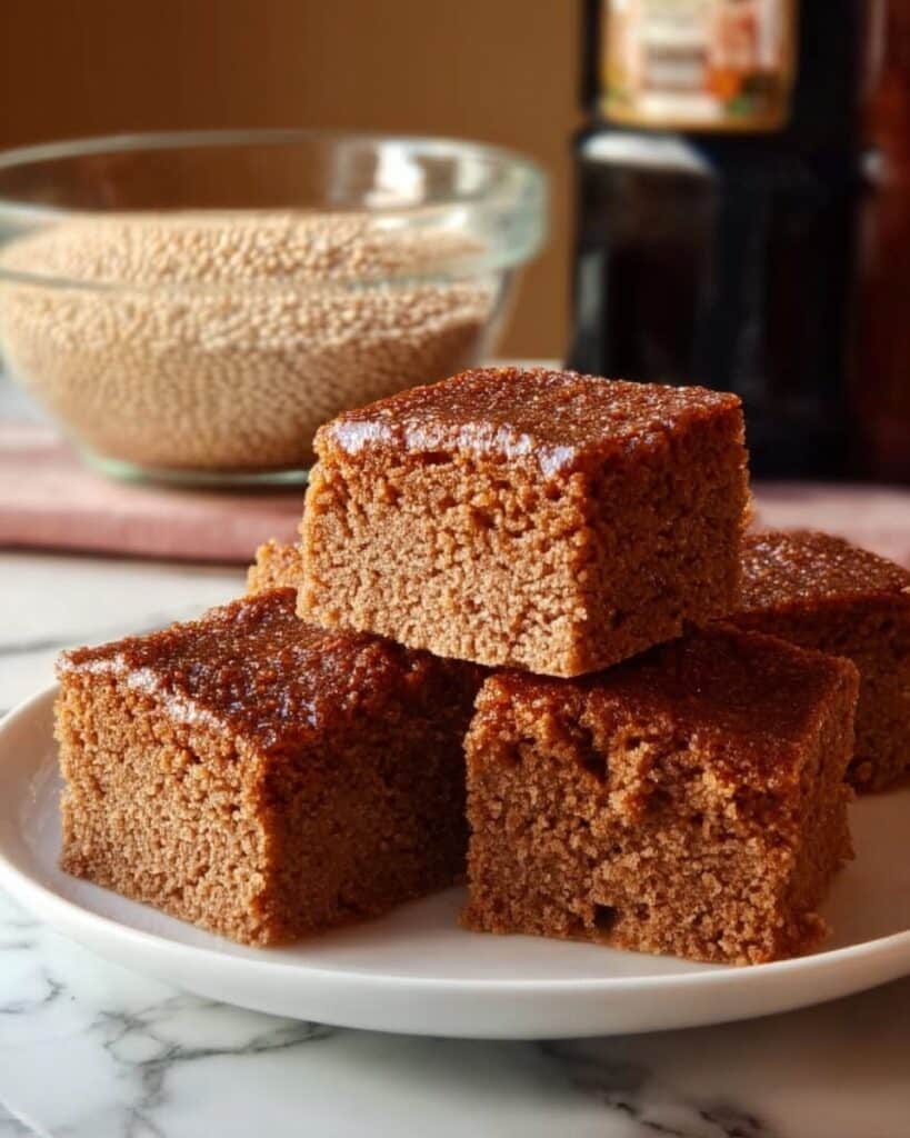 Honey Olive Quinoa Cake with Almond Raisin Syrup Recipe