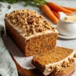 Vegan Carrot Cake Loaf with Candied Walnuts and Nutty Brown Butter Glaze Recipe
