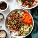 Korean Ground Turkey with Cucumber Carrot Salad Recipe