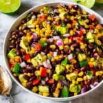 Avocado Corn Salad with Lime Cilantro Dressing Recipe