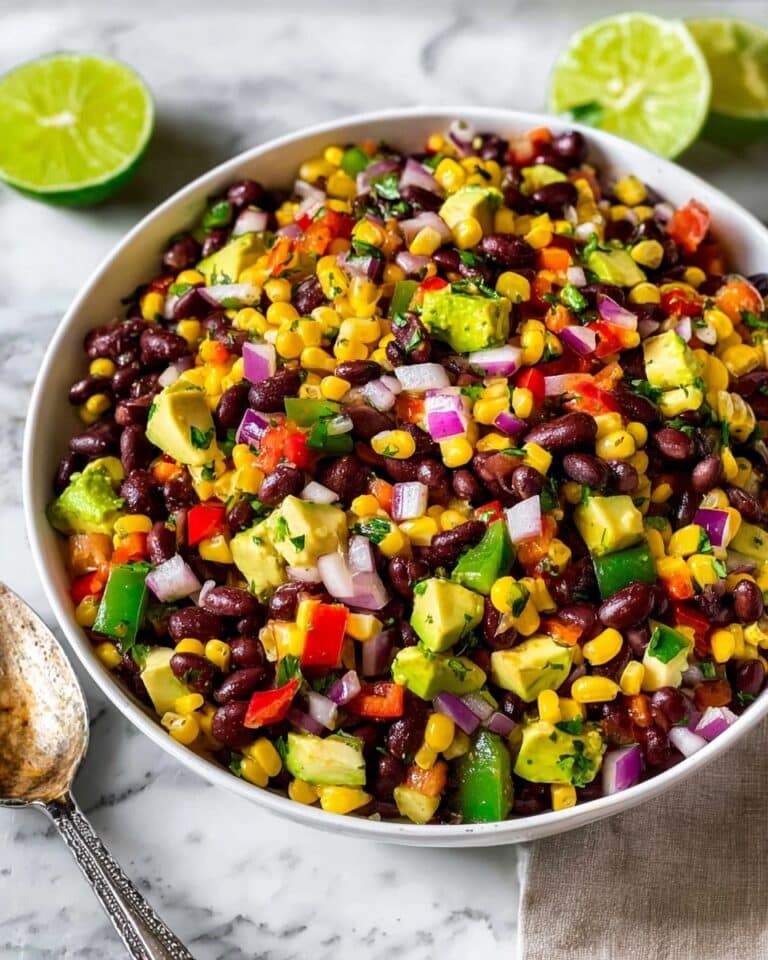 Avocado Corn Salad with Lime Cilantro Dressing Recipe
