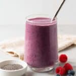 High Fiber Smoothie with Chia Seeds and Mixed Berries Recipe