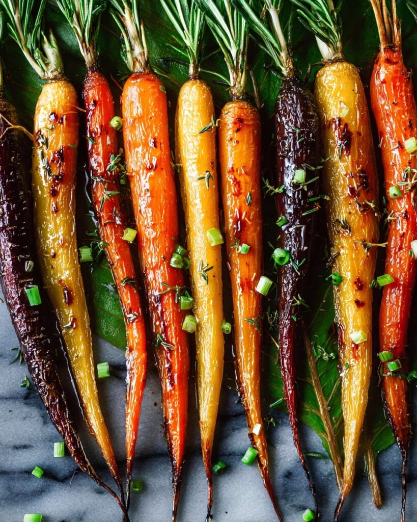 Glazed Roast Carrots with Balsamic, Rosemary, and Brown Sugar Recipe