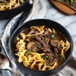 Beef Stroganoff with Chuck Roast and Egg Noodles Recipe