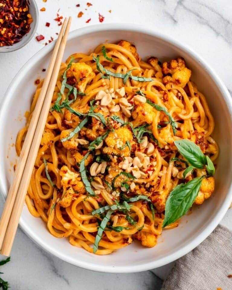 Sweet & Spicy Hot Chili Chicken Noodles with Basil Recipe