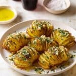 Hasselback Potatoes with Garlic Butter, Herbs, and Crispy Edges Recipe