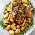 Dutch Oven Whole Roast Chicken with Lemon, Rosemary, and Garlic Recipe
