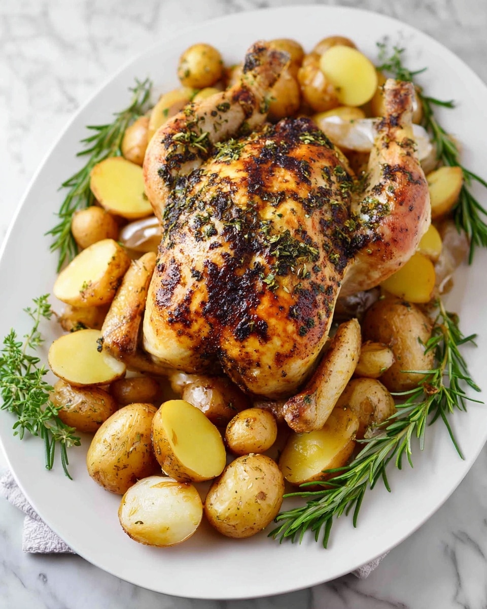 Dutch Oven Whole Roast Chicken with Lemon, Rosemary, and Garlic Recipe