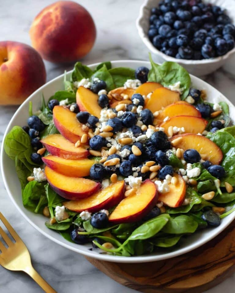 Blueberry Peach Feta Salad Recipe