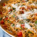 Roasted Veggie Pasta with Garlic Tomato Sauce Recipe