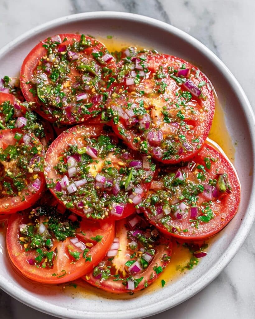 Marinated Tomato Salad with Fresh Herbs Recipe