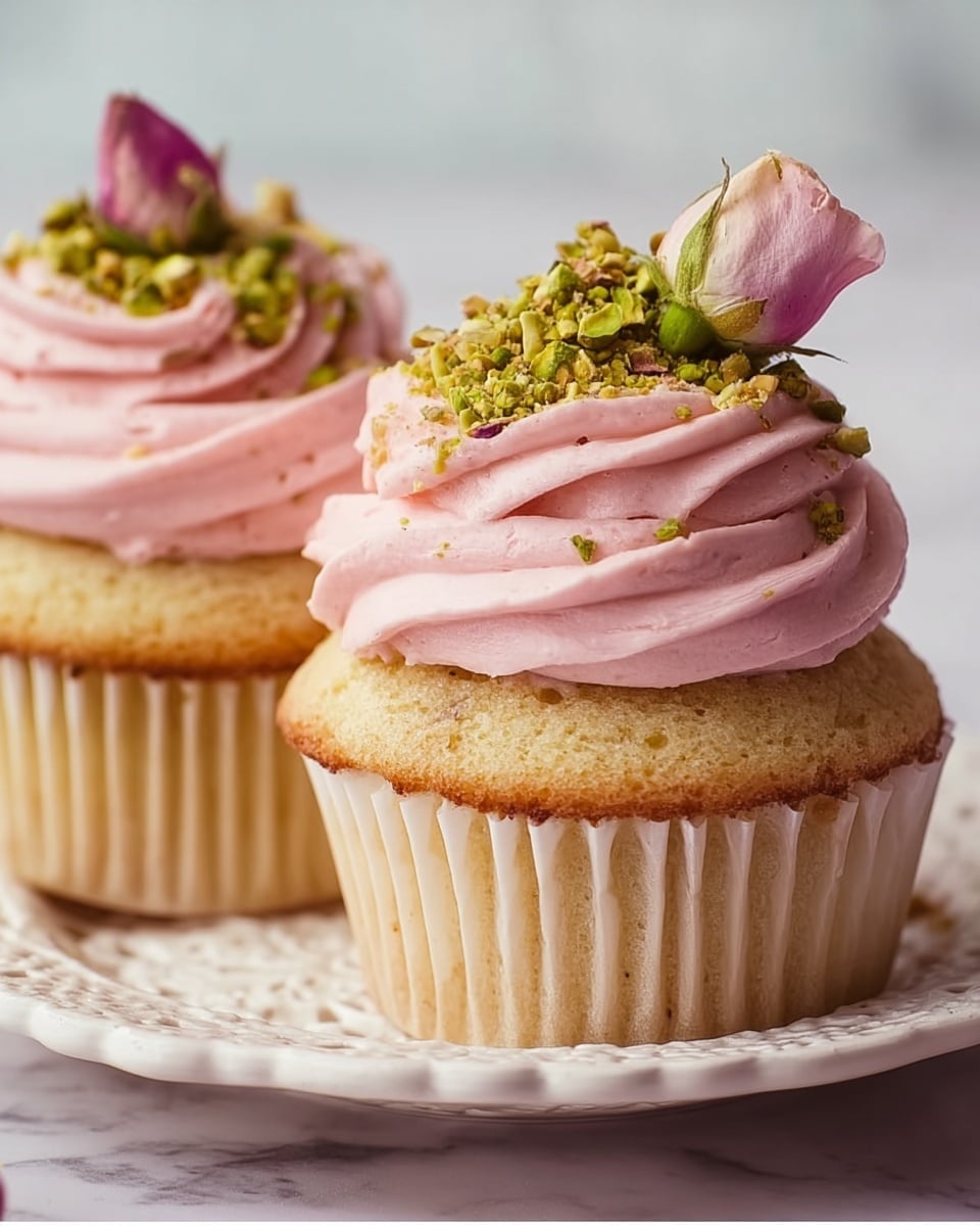 Rose and Pistachio Cupcakes: A Floral Delight Recipe