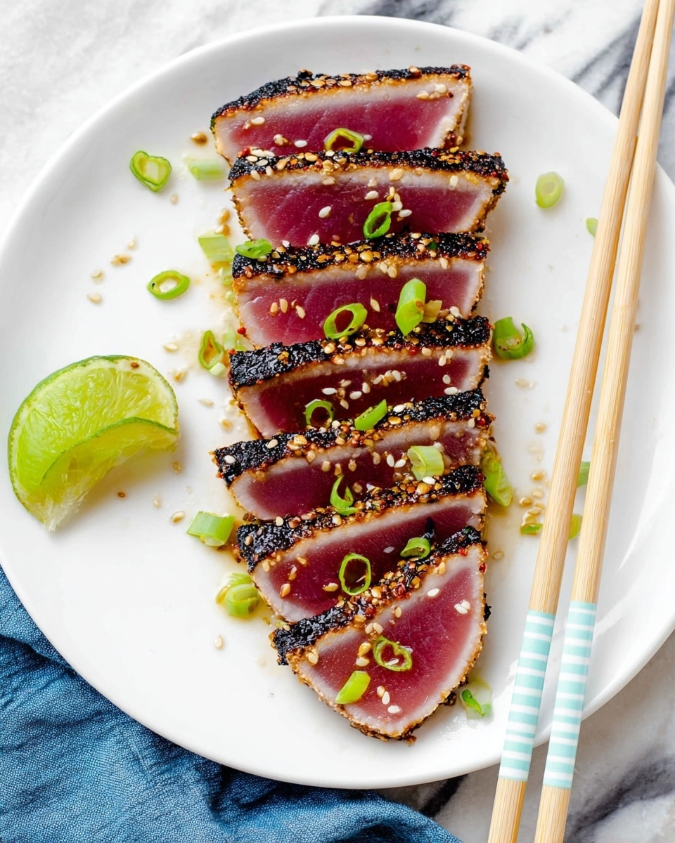 Six-Minute Seared Ahi Tuna Steaks Recipe
