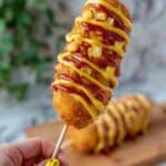 Korean Corn Dog (Gamja Hotdog) with Cheese and Potato Coating Recipe