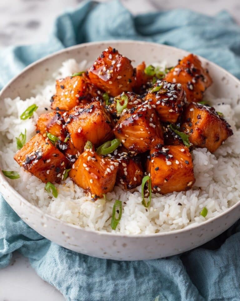 Honey Garlic Salmon Bites Recipe