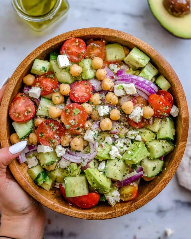 Chickpea Feta and Avocado Salad Recipe